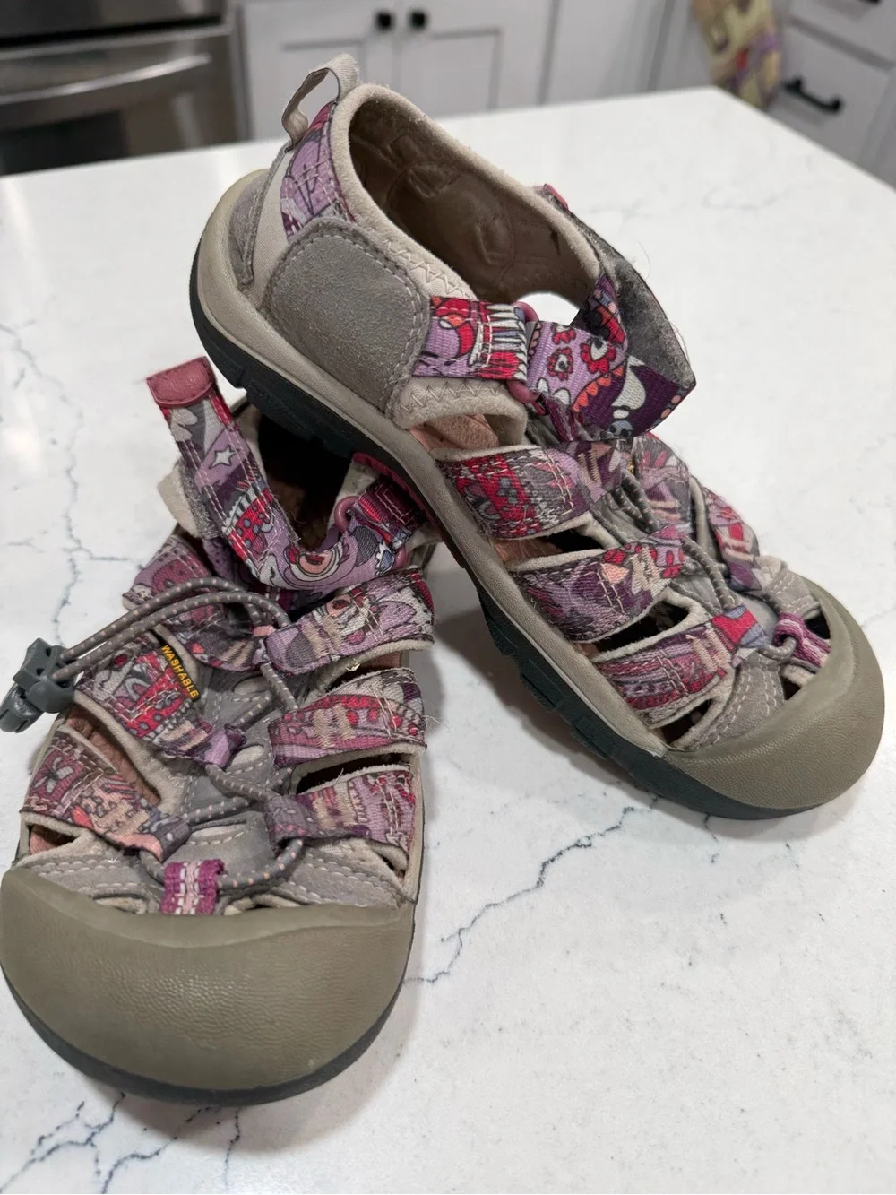 KEEN Newport H2 Kids Closed-Toe Strappy Sandals Bungee Gray/Purple US 2